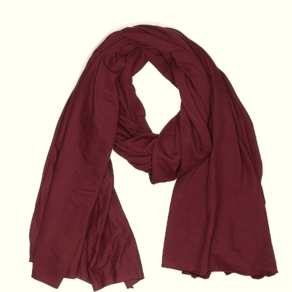 NWT QUAGGA 100% Cotton Green Label Scarf in Dark Red/Rust